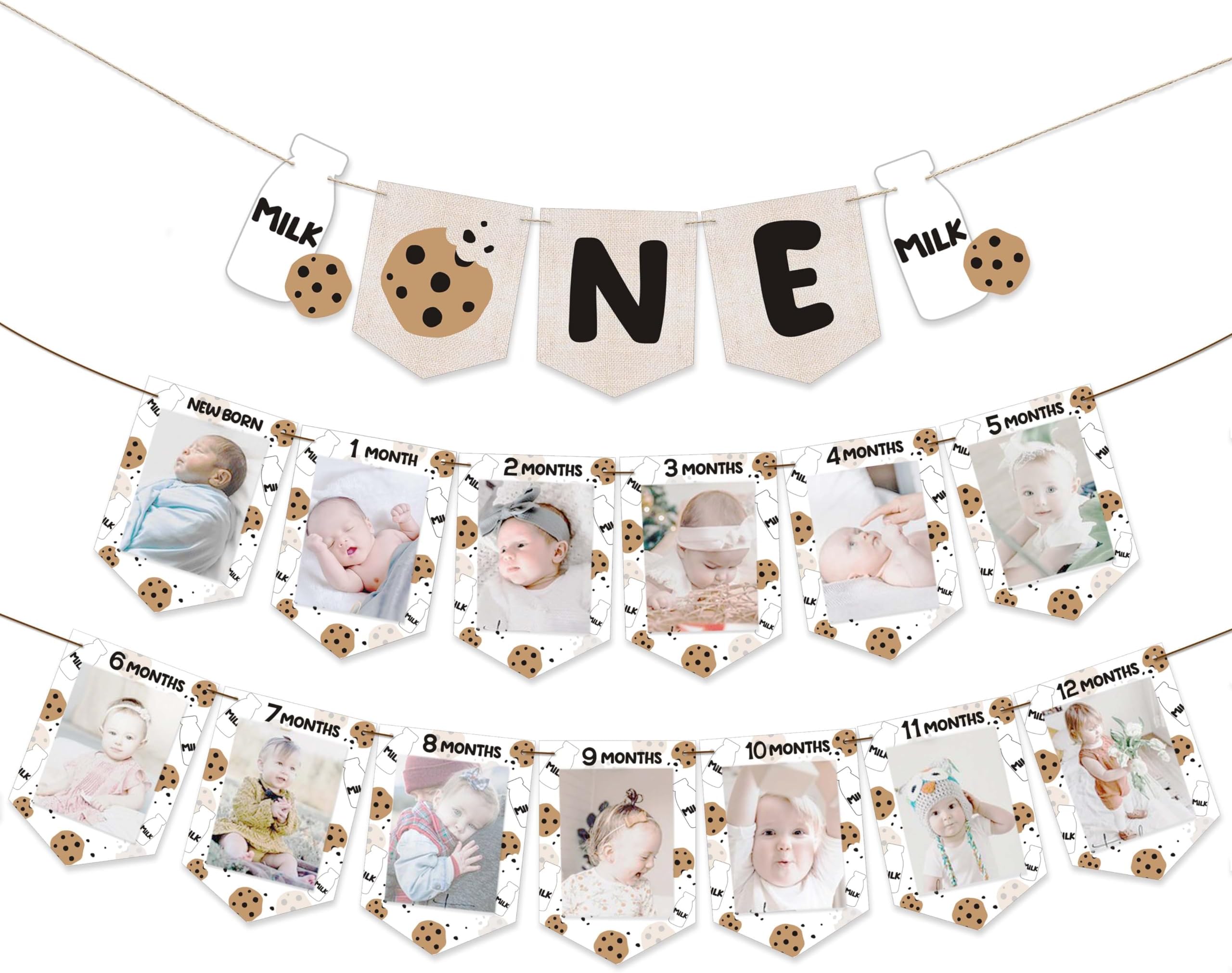 Eeewahyes Milk and Cookies First Birthday Party Decorations