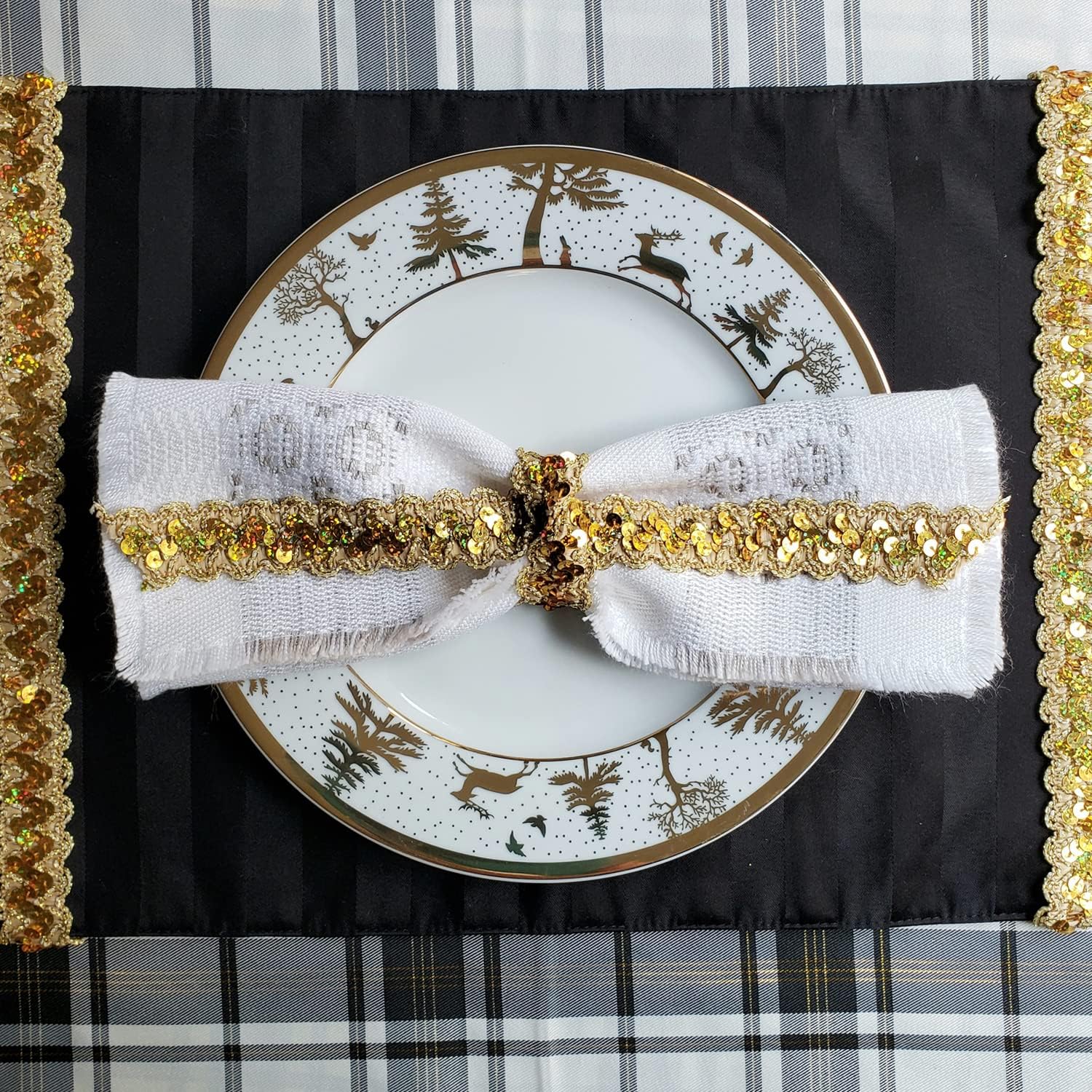 Trims by the Yard Sharon Scallop Edge Sequin Braid Silver | (100 Yard Cut) Trim