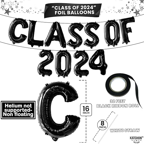 Miniatura 3 de KatchOn, Juego de globos de graduación clase de 2024, paquete de 18, grandes, de 27 pulgadas, globos de graduación de la clase de 2024, globos de