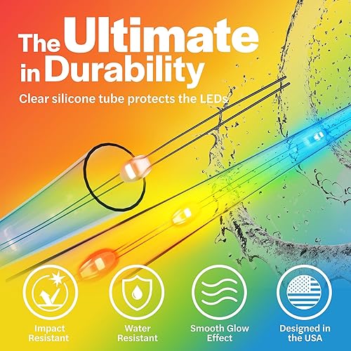 Vista 85 de Wheelbrightz - Luces LED para rueda de bicicleta, brillantes y coloridas - Se adaptan a neumáticos delanteros o traseros - Tubo resistente a la Verde