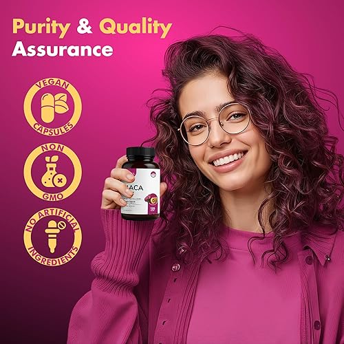 Miniatura 7 de Cápsulas de raíz de maca para mujeres y hombres - Polvo de raíz de maca 1500 mg por porción - Cápsulas veganas vegetarianas