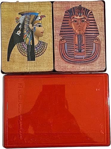 Miniatura 7 de Juego de 2 cartas con temática egipcia de faraón, cartas de juego del antiguo Egipto, símbolos egipcios antiguos en naipes