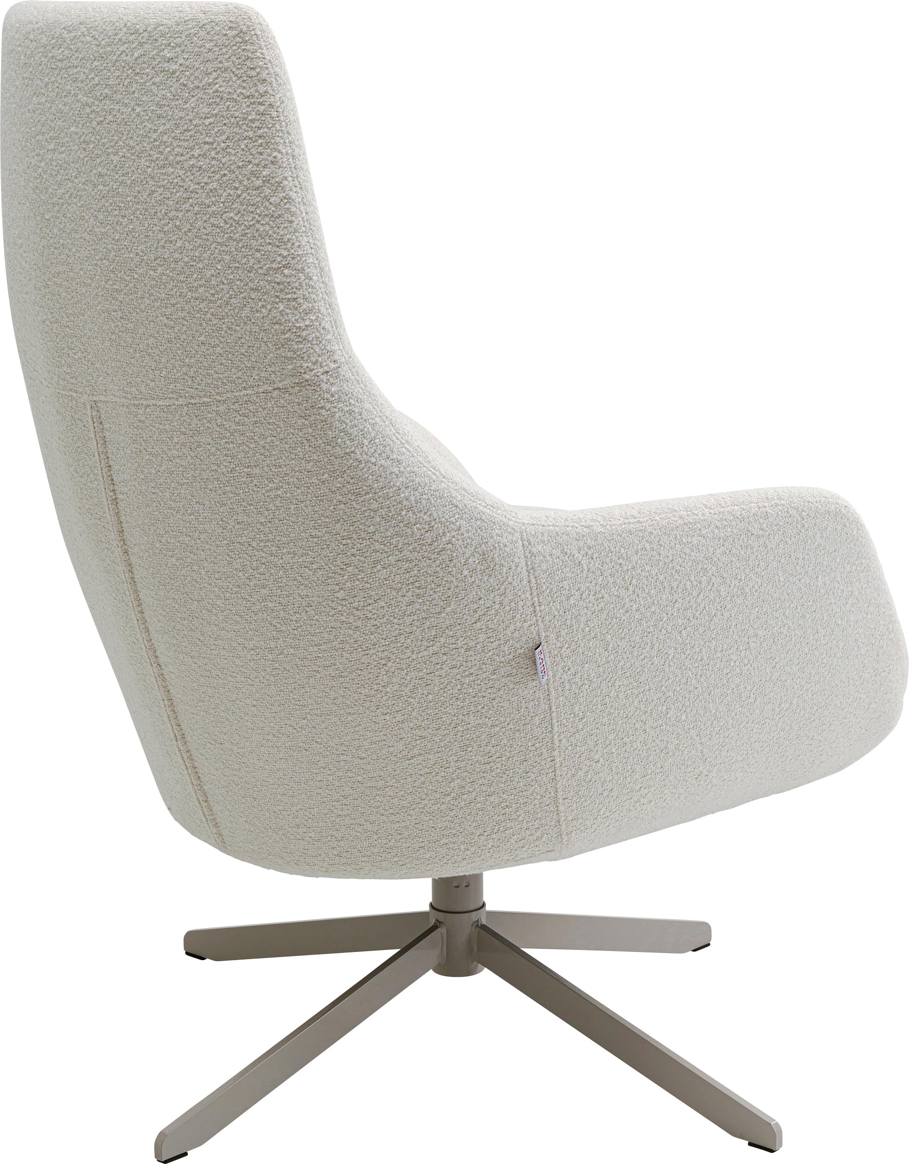 Kare Design Drehsessel Mimi, Creme, Sessel, Polstersessel, Drehbar, Wohnzimmer, Schlafzimmer, Büro, 100x76x81 cm