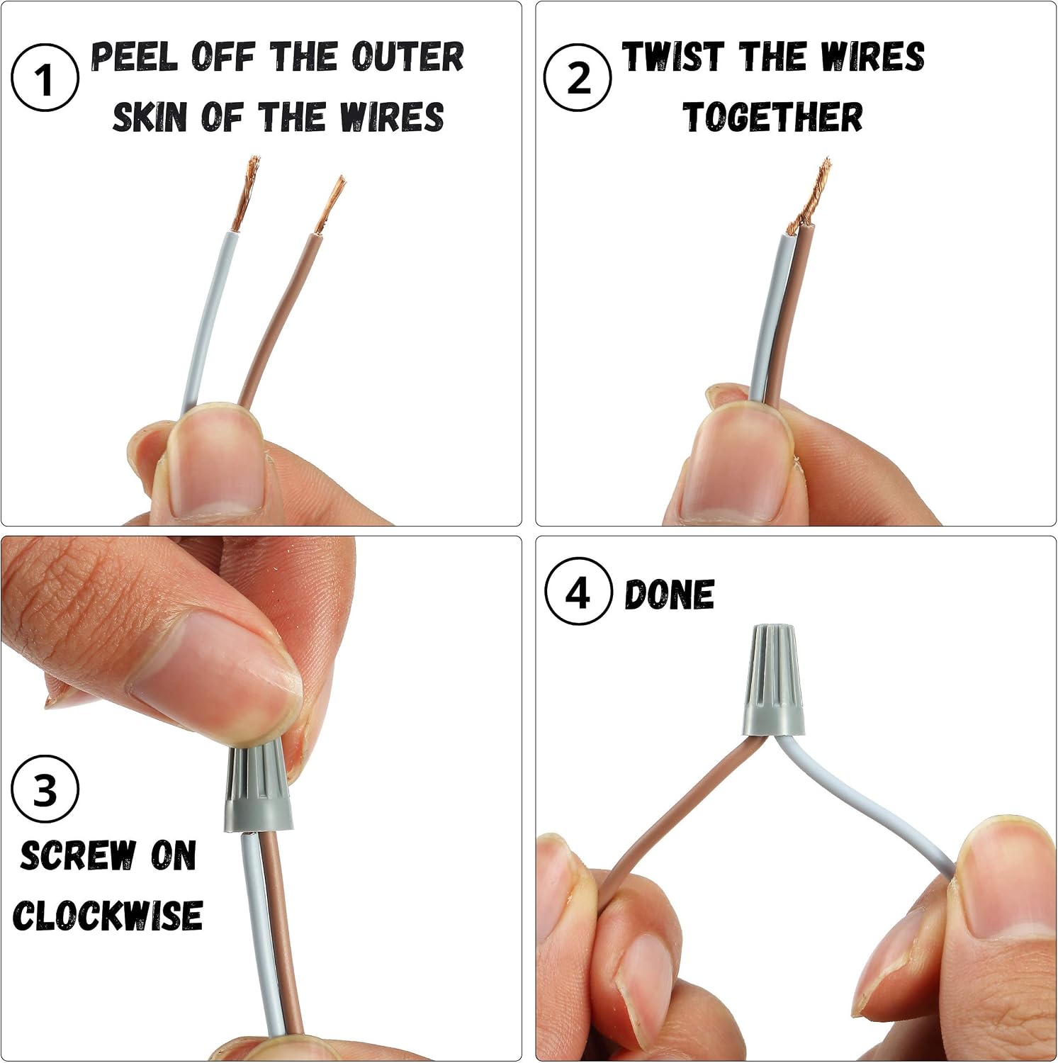 Bates- Wire Connectors, Assorted Size,150 Pcs, Electrical Connectors, Wire Splice Connectors, Wire Caps, Butt Splice Connectors, Wire Connector Kit, Butt Connector, Electrical Connector, Butt Splice