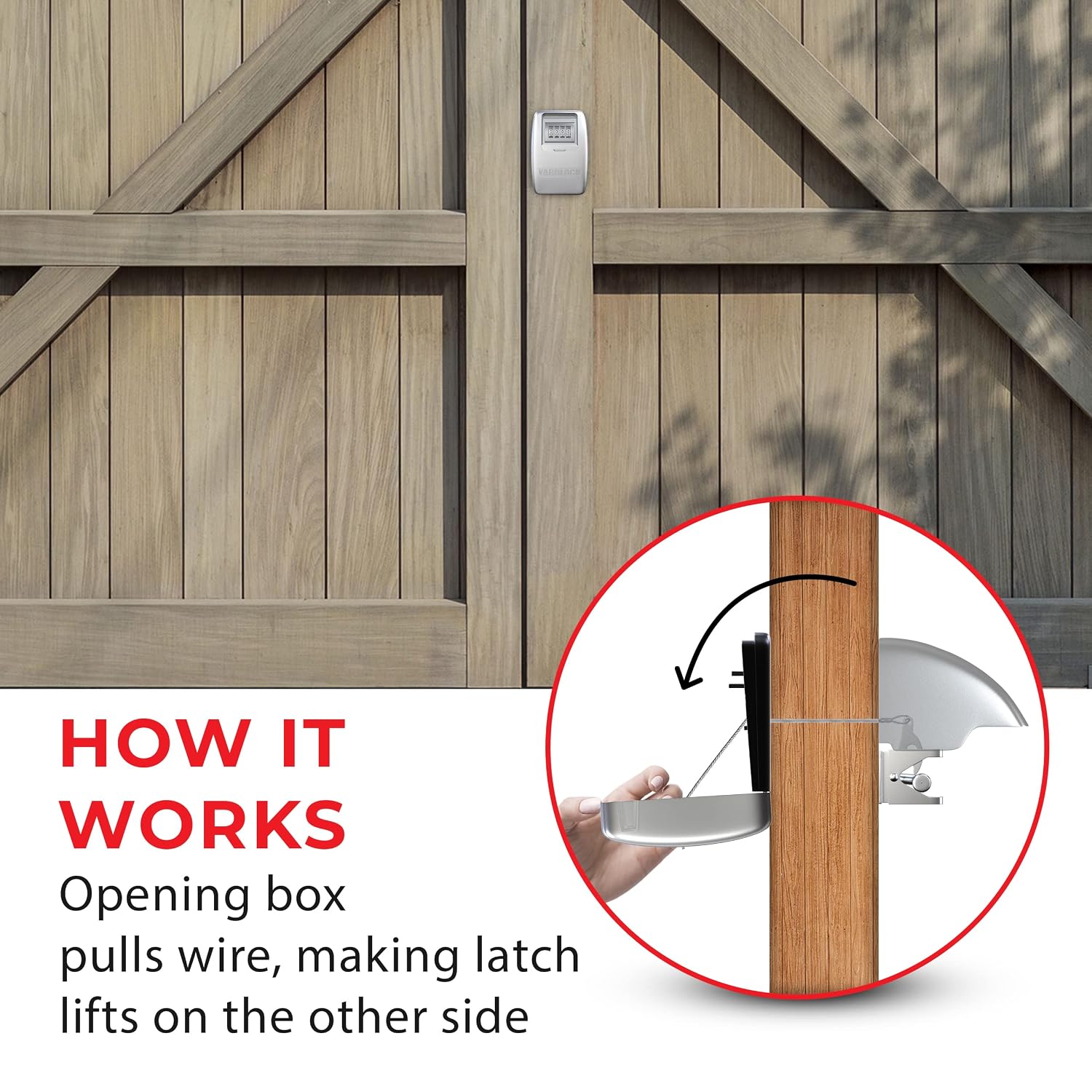 Keyless Gate Lock – Secure Fence Lock and Latch – Strong Durable System XLS – Heavy Duty – 1-Pack