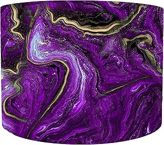 Purple And Gold Lampshade, Choice of 20cm, 25cm, 30cm, 35cm Diameter, Purple Bedroom Accessories, Ceiling Pendant Light Shade, Table Lamp Shades Only Purple, Drum Lampshade For Floor Lamp