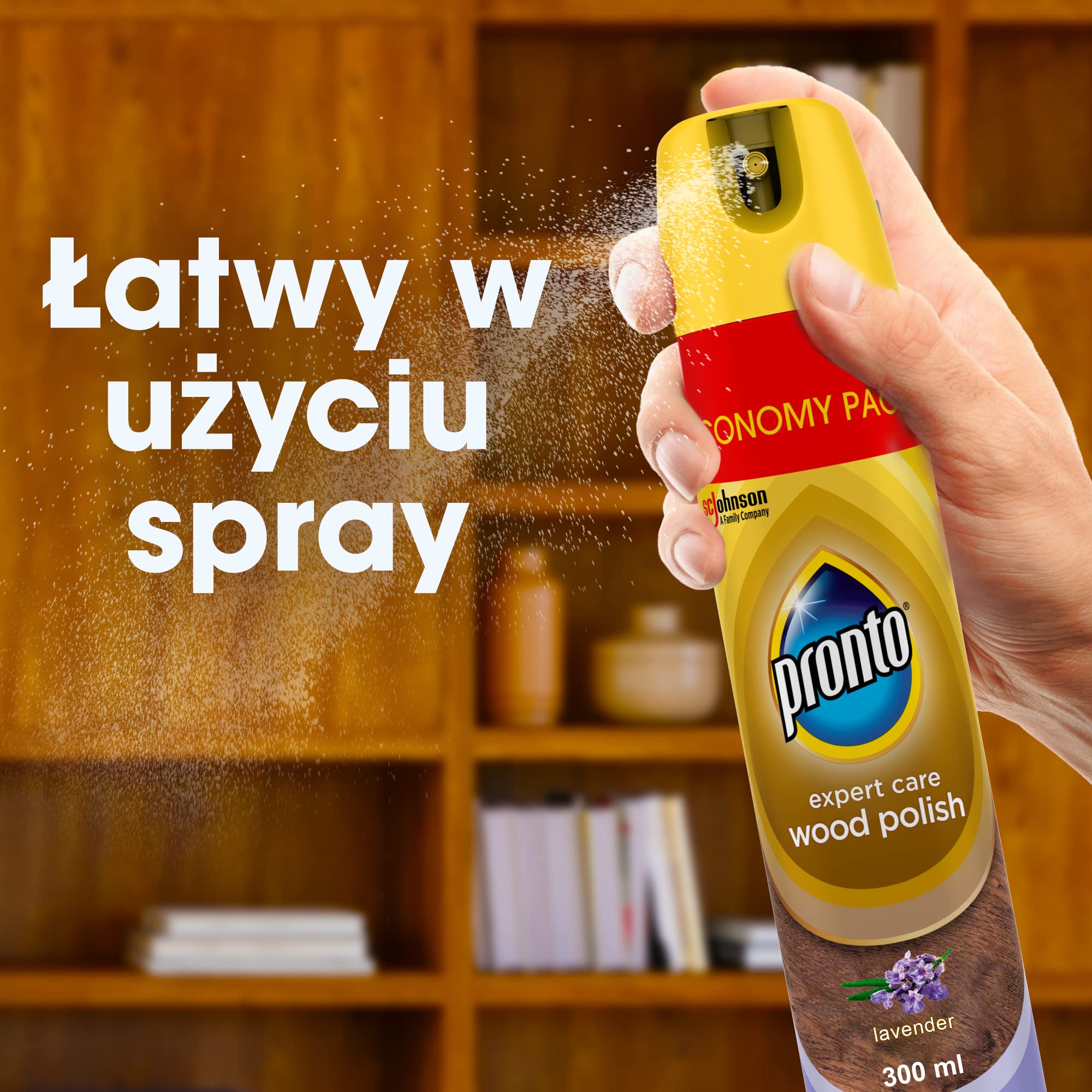 Pronto Środek do Czyszczenia Mebli Drewnianych w Aerozolu o Zapachu Lawendy, 300 ml