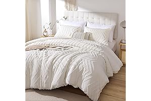 YIRDDEO Ivory White Twin Comforter Set: Boho Luxe for Your Restful Retreat