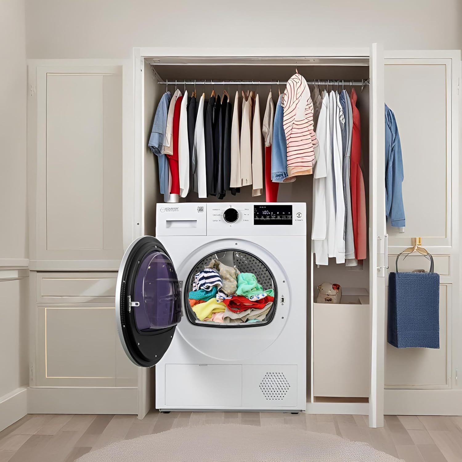 Equator 24" White Front Load Dryer with Moisture Sensing