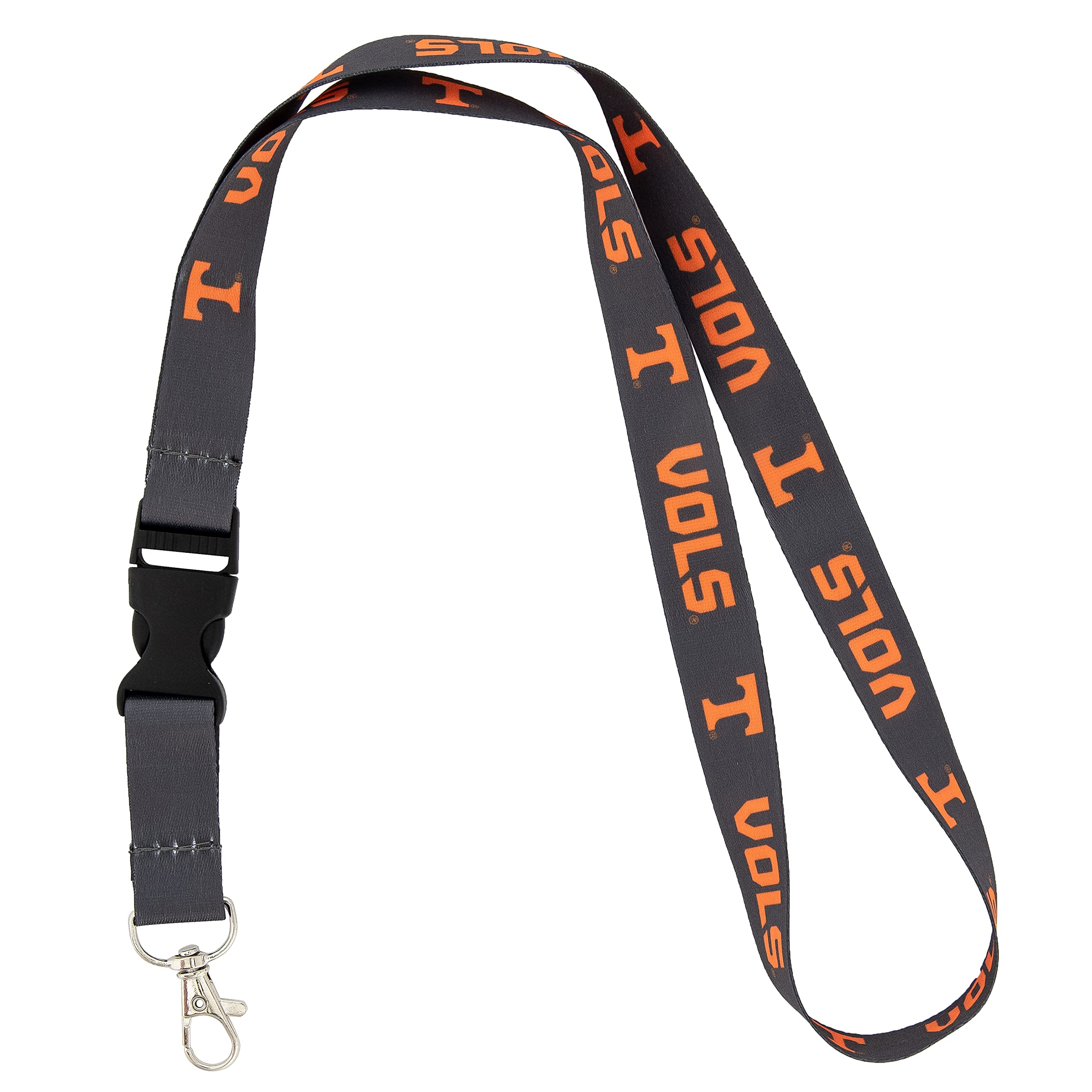 University of Tennessee Car Keys ID Badge Holder Lanyard Keychain Detachable Breakaway Snap Buckle (Gray)