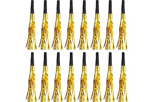 Sumind 24 Pieces New Year Party Favors Gold Noise Makers Glitter Noise...