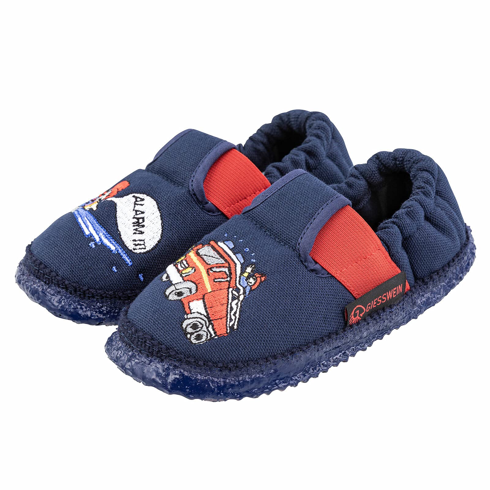 Giesswein Pantofole per bambini - Scarpe da casa bimbi in cotone morbido, blu scuro
