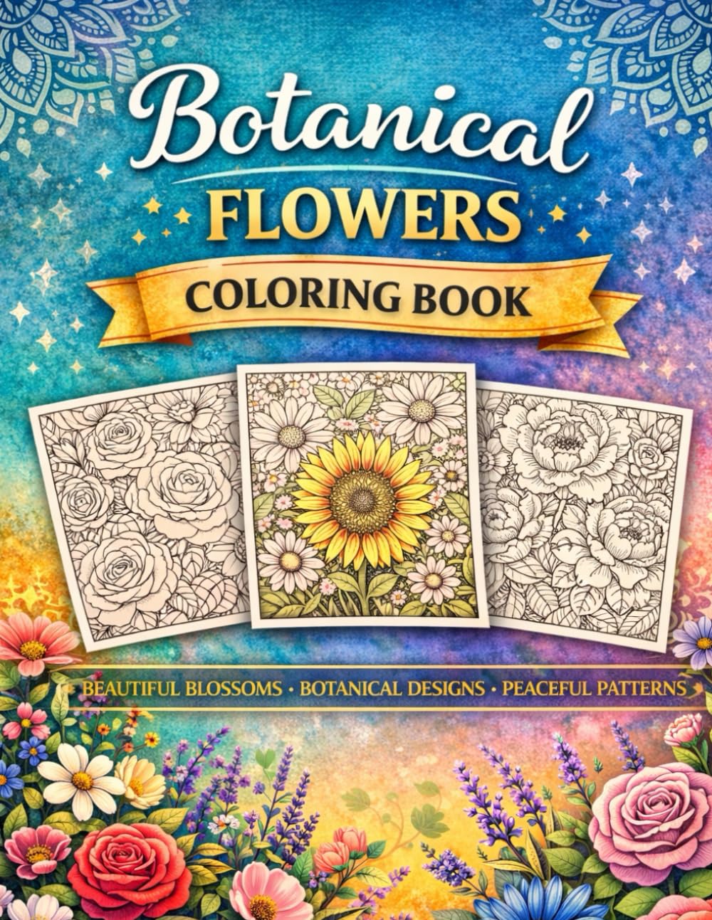Botanical Bliss Coloring Book: Relax & De-Stress: More Than 40 Calming Plant & Flower Designs for Relaxation and Stress Relief (Mindful Escape Coloring Collection)