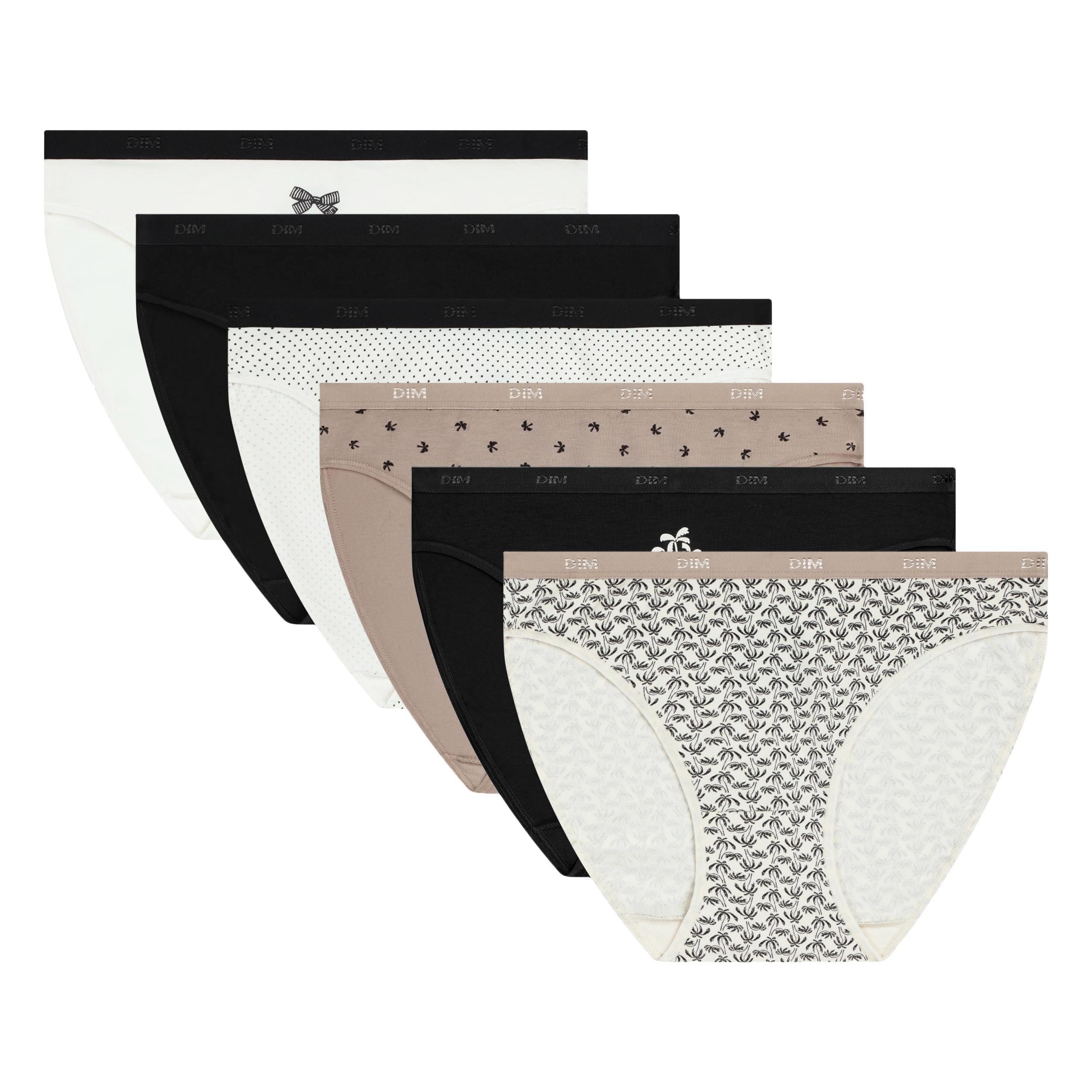 Dim Pack De Bragas Les Pockets Cotton Stretch Mujer x6