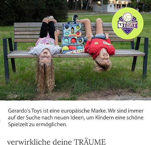 Miniatura 9 de GERARDO'S TOYS Mini Sports Balls - Assorted Toy Ball Set Volleyball, Basketball, Rugby Ball, Football for Beach, Pool or Indoor Use Small Balls for