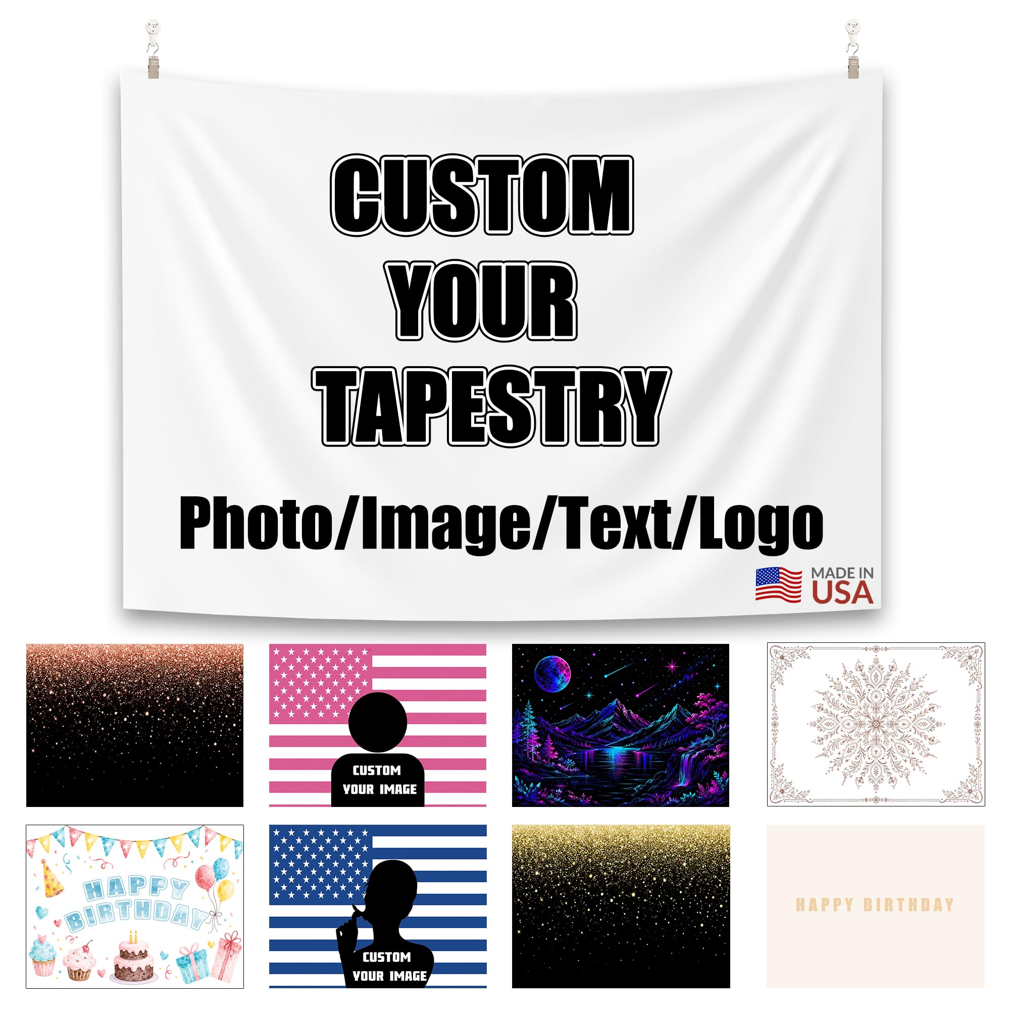 Custom Photo Tapestry Wall Hanging