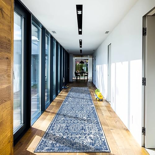 Miniatura 61 de Vaukki - Alfombra de pasillo, suave y peluda, alfombra antideslizante lavable, para lavandería, cocina, granja, baño, entrada y dormitorio