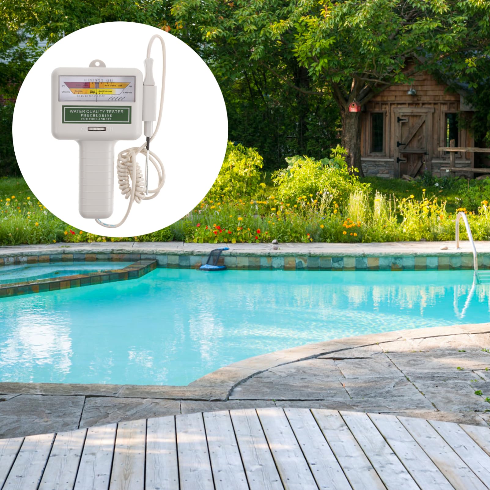 Probador de Calidad del Agua de Piscina Pc101 Pantalla Grande