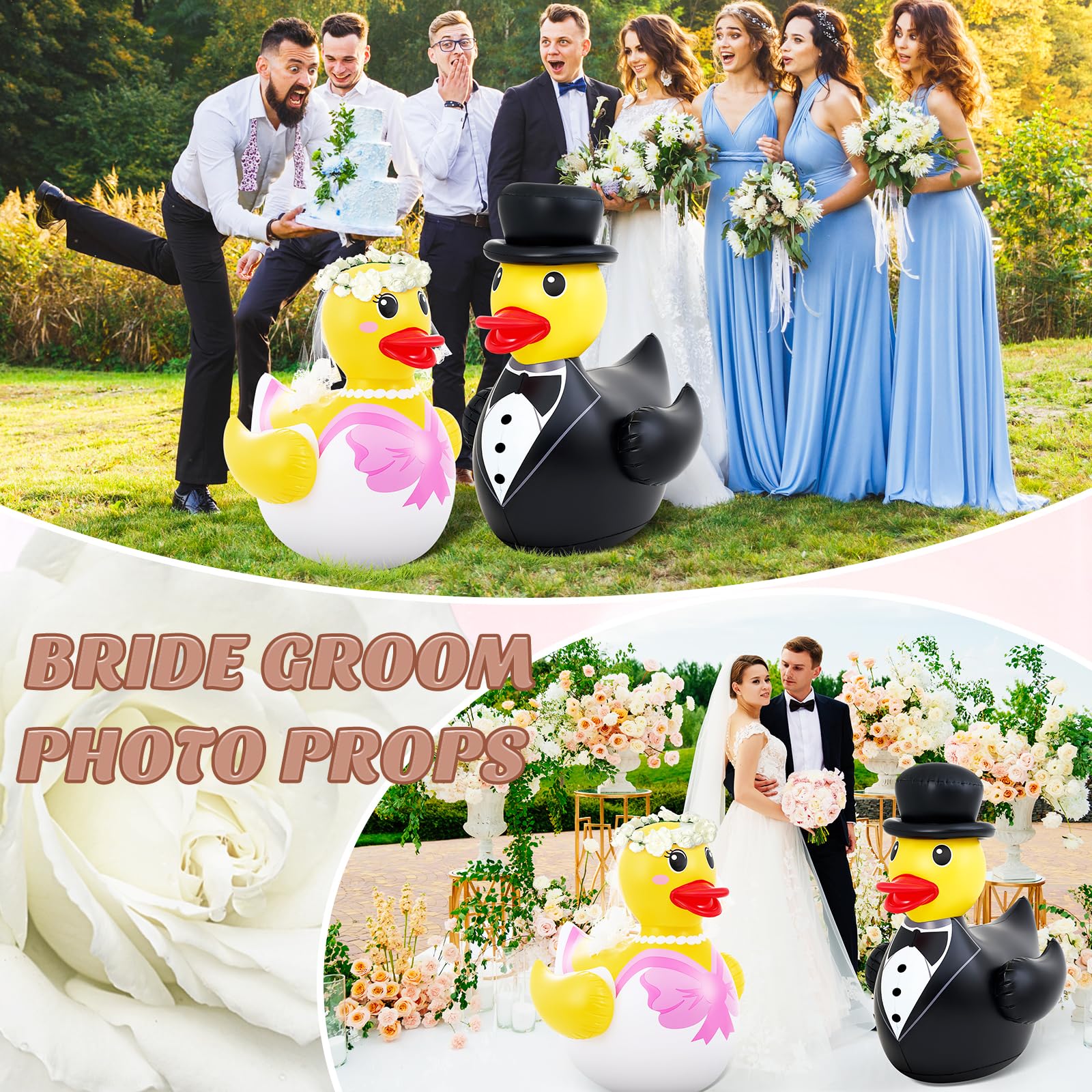 Bride Floatie Halloween Ducks Hungdao 2-Pack Wedding Duck Floaties - 4ft Bride ...