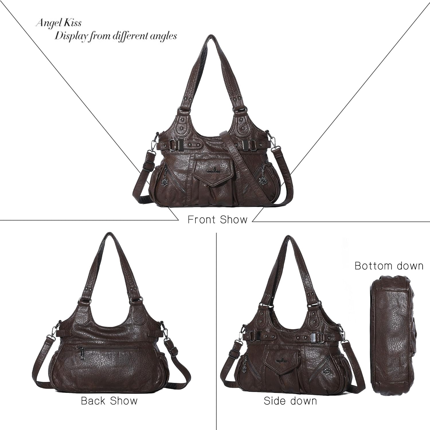 Angel Kiss Purses for Women Shoulder Bag Soft Hobo Bags for Women - Image 4