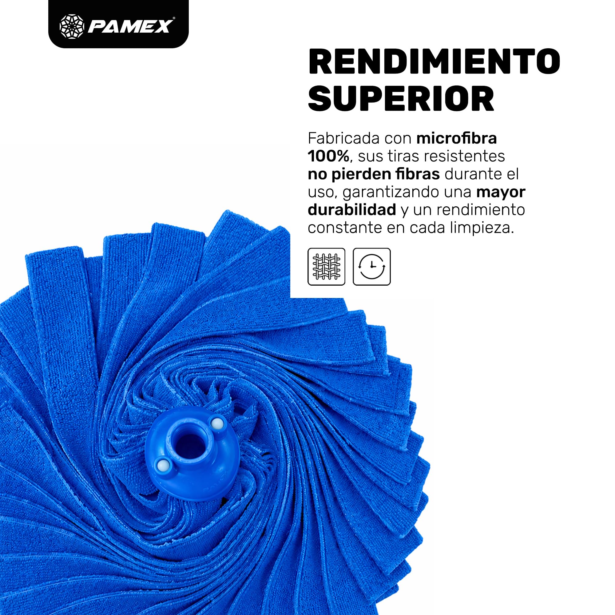 Pamex - Fregona Microfibra Tiras IX 180 - 24 Sets de 3 Unidades (72 Fregonas)