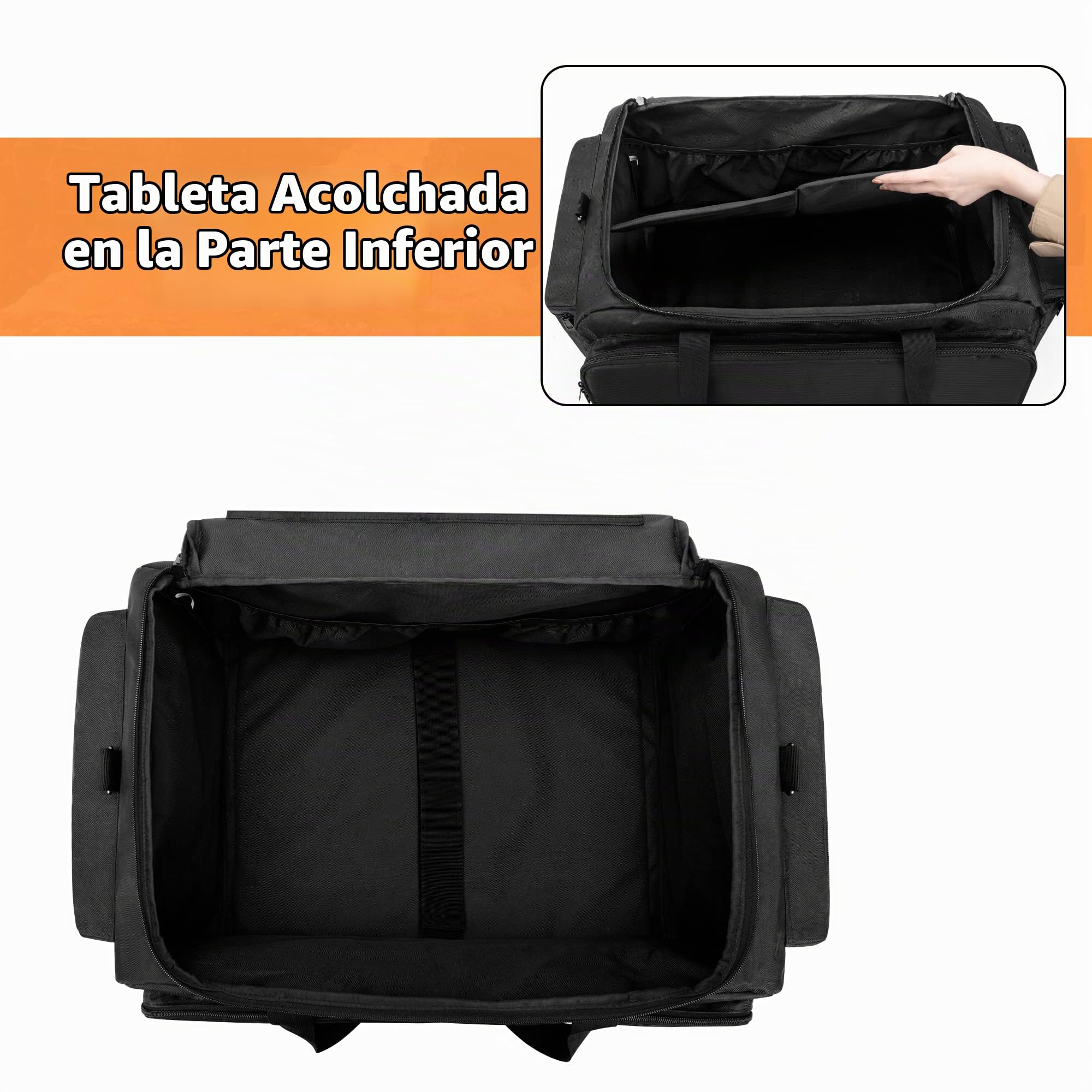 DSLEAF Bolsa de Almacenamiento RC para Coche de 1/8 o 1/10, Funda Protectora RC con múltiples Bolsillos para baterías, Cargador, Herramientas y Otros Accesorios(diseño Patentado)