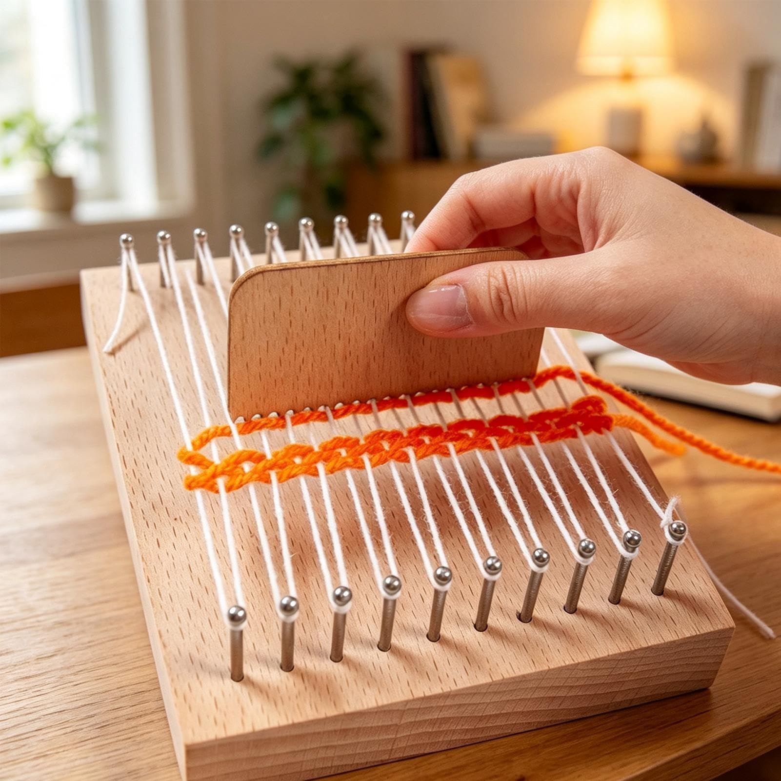 Générique Planche à Tricoter Gros Fil Kit de 2 Mini Métiers à en Bois