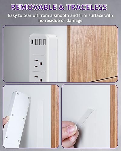 Miniatura 3 de Cinta de doble cara resistente, cinta de montaje extraíble transparente, multiusos fuerte adhesivo transparente para decoración de paredes de