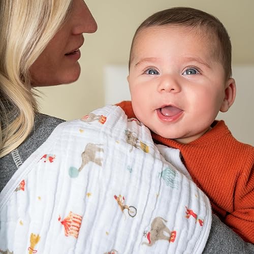 Miniatura 9 de Aden  Anais Burpy Babero 100 muselina de algodón suave absorbente 4 capas babero multiusos 225 x 11 pulgadas paquete de 2 unidades Dino Time, Flores