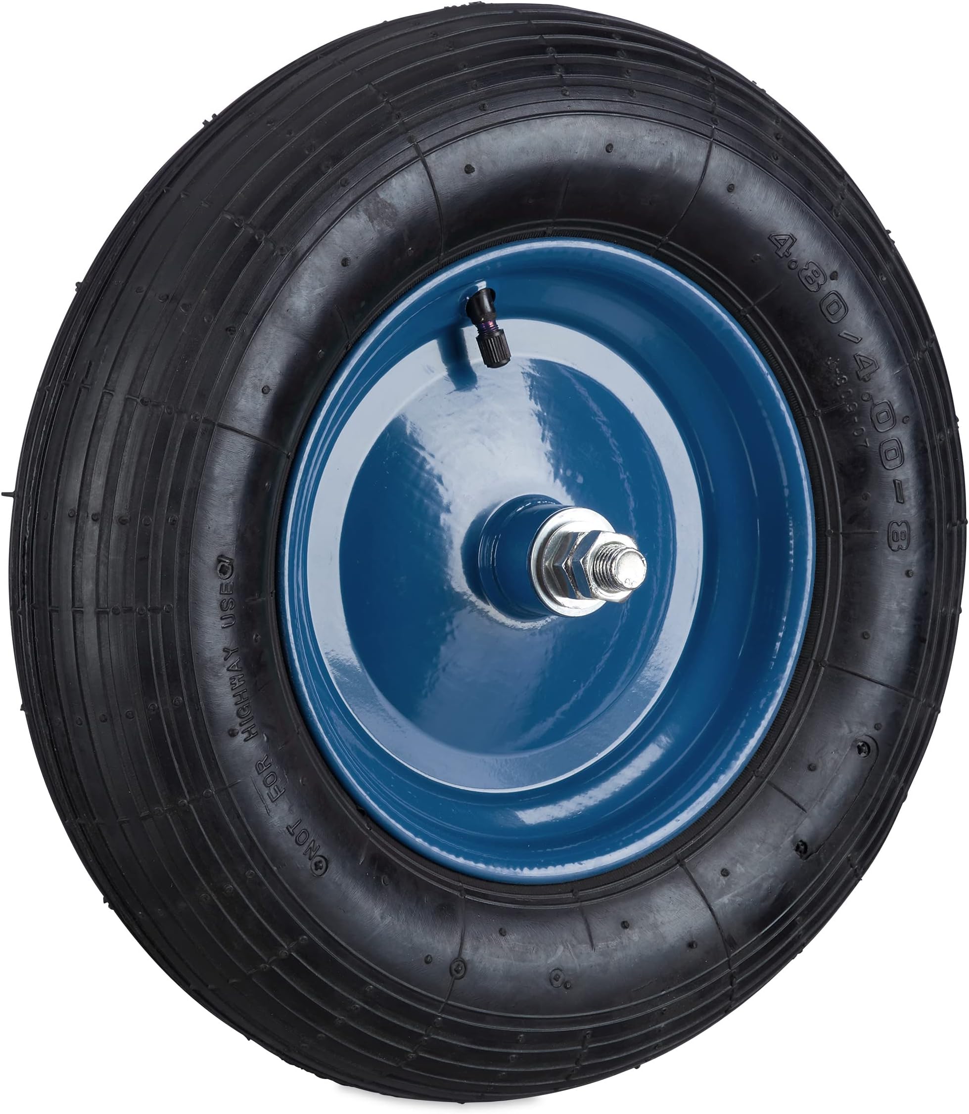 Relaxdays Schubkarrenrad 4.00-8 Mit Achse - Luftbereift Bis 120kg