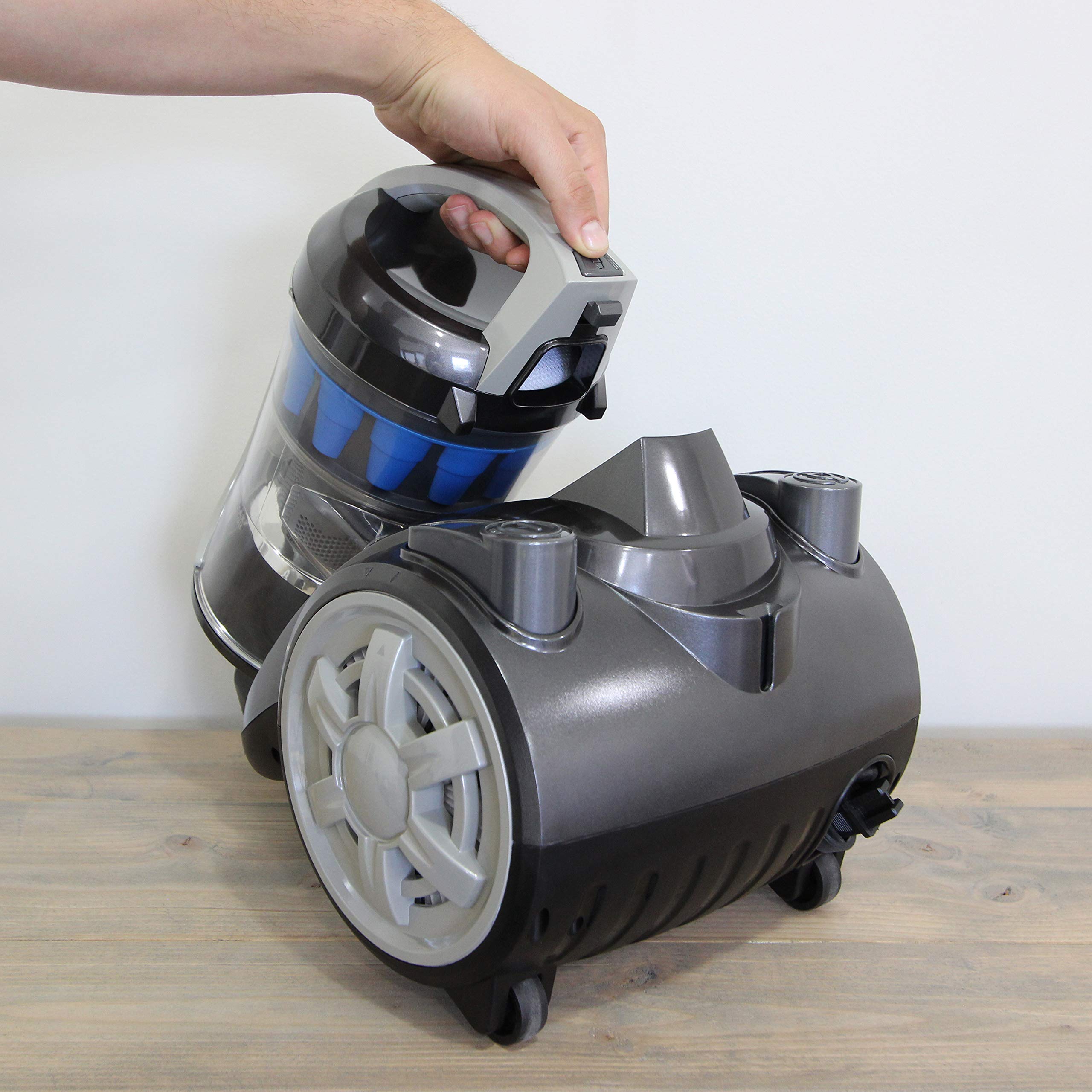 Prolux iFORCE Light Weight Bagless Canister Vacuum Cleaner w/ HEPA Filtration and Power Nozzle