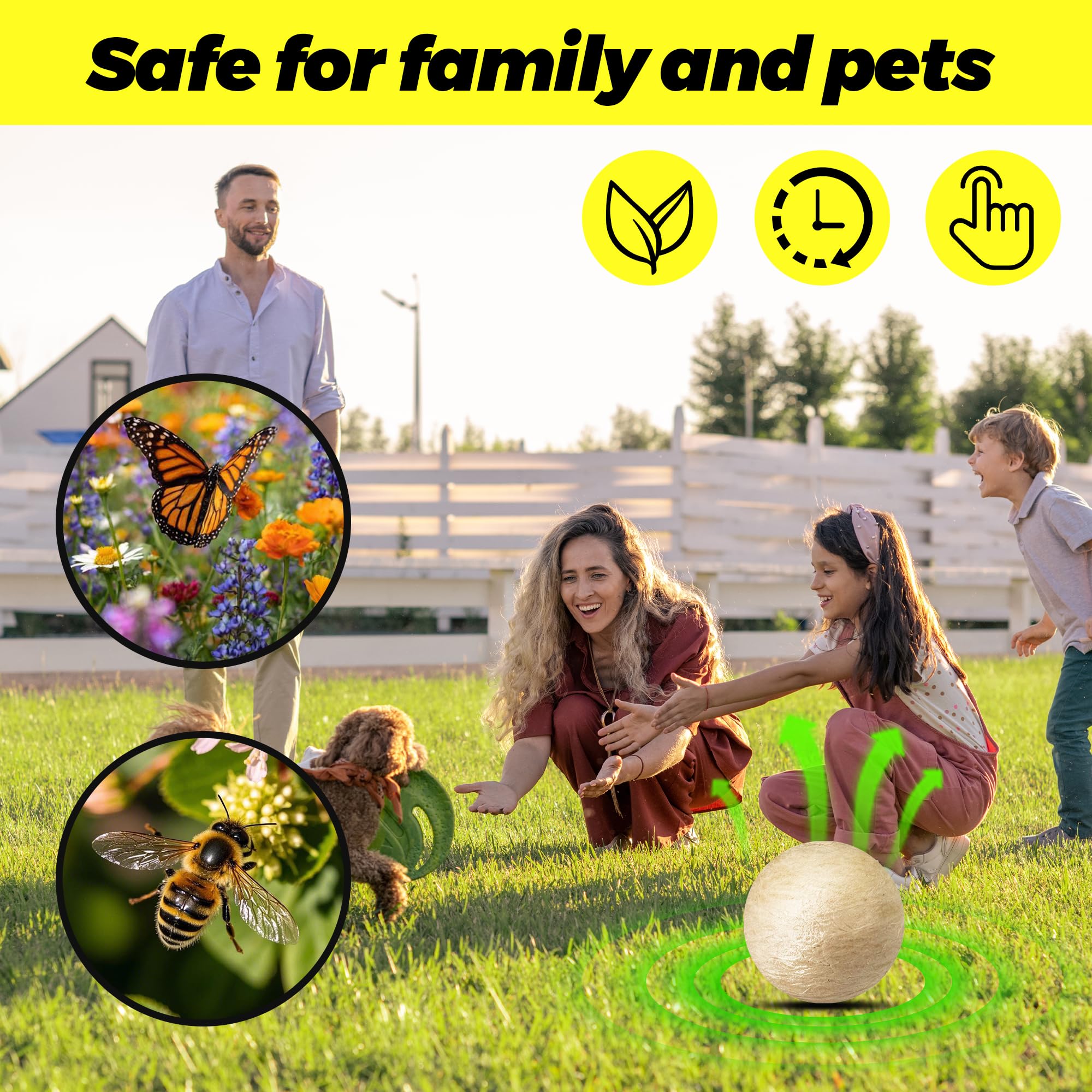 Palline repellenti per scoiattoli e scoiattoli, deterrente per scoiattoli, per uso esterno e interno, soffitta, giardino, auto, mangiatoie per uccelli, sicuro per animali domestici e bambini, dura 30