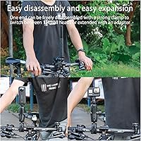 Vista 8 de Soporte de cámara de doble abrazadera: soporte universal para carritos de golf, abrazadera de paraguas, escritorio, cochecitos, vagones, estudio