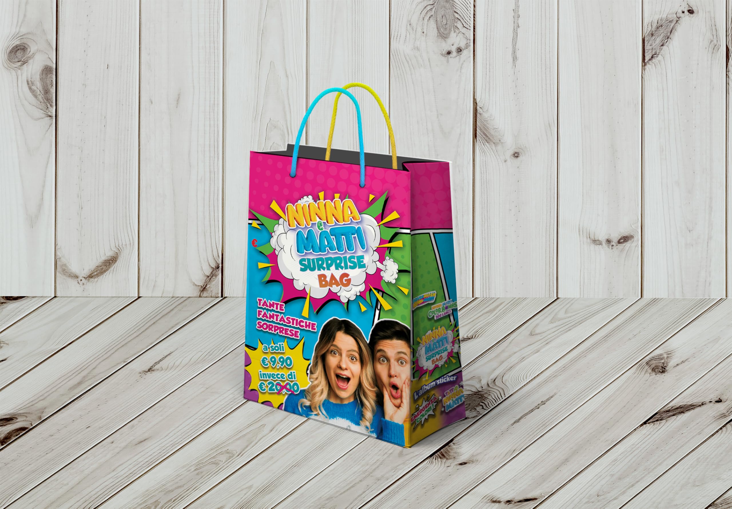 Surprise Bag Ninna E Matti - 5 Sorprese: Album, Penna Squeeze, Tatuaggi, Libro Da Colorare E Color Bomb