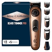 King C. Gillette Rasoio Elettrico Barba Pro, Regolabarba Uomo