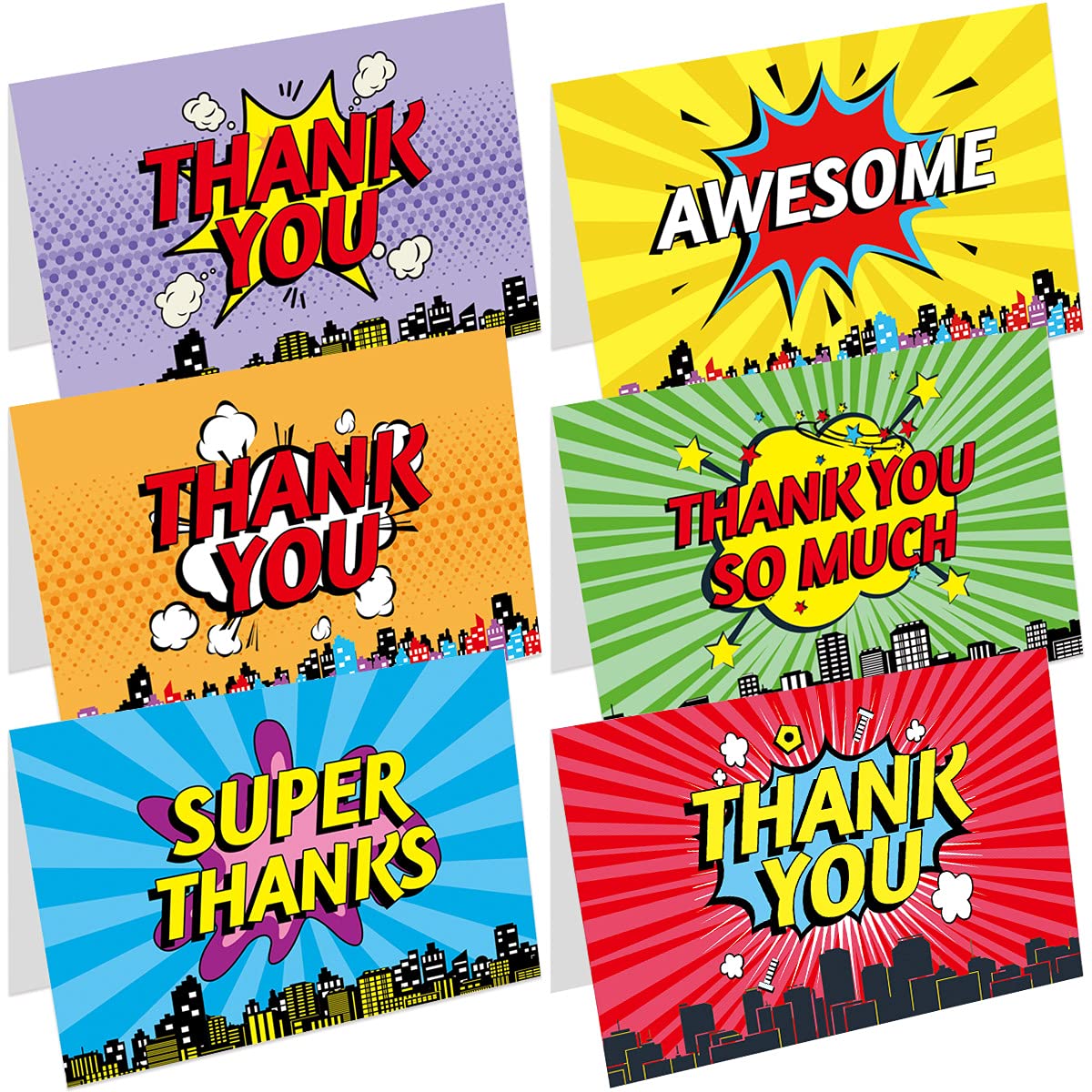 Amazon.com : Kid Thank You Cards 36 Thank You Notes Greeting Cards With  Envelopes For Friends Family Wedding Business Gift Cards Birthday : Office  Products