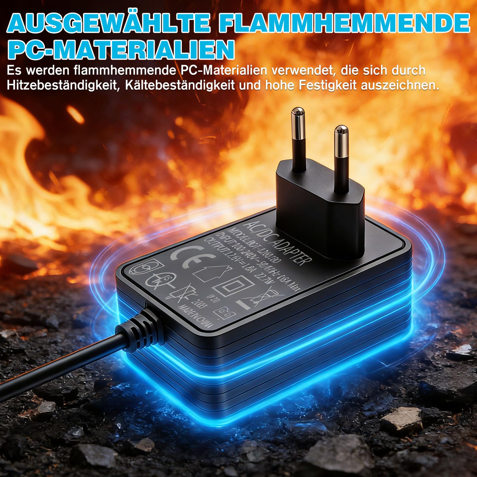 Caricatore per robot da piscina, 12,6 V, per Steinbach, Poolrunner Battery Basic 2.0, alimentatore di rete, corrente costante con luce rotante