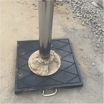 Thick Crane Outrigger Pads 12 16 20 24 28 Inch, Commercial Home Camp Trailer Stabilizer Jack Pads with Handle, Stackable Waterproof Rv Leveling Pads for Grass/ Dirt/ Gravel30x30x4cm 11.8x11.8x1.6in
