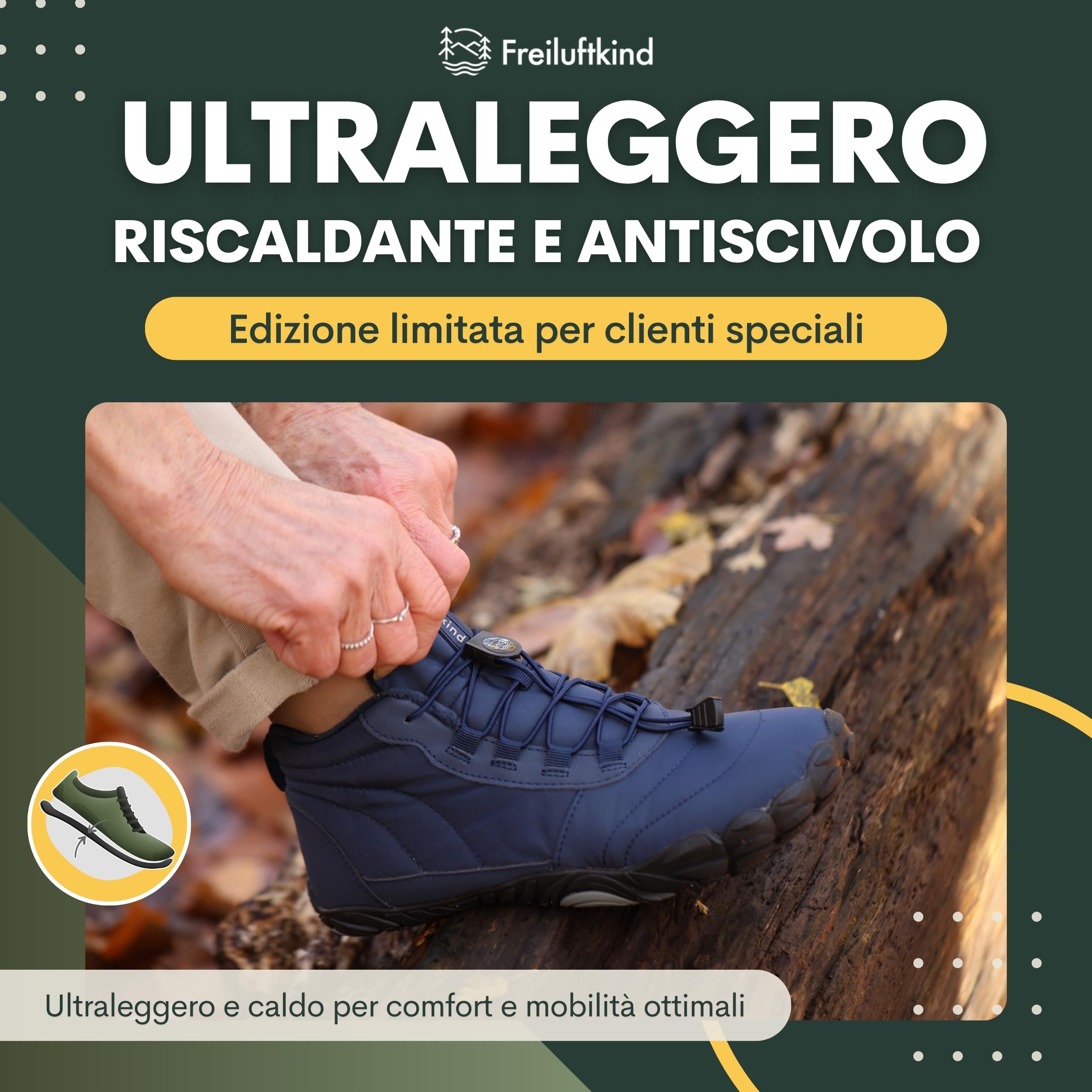 Freiluftkind Kepler Barefoot Shoes idrorepellenti e Foderati – Scarpe Barefoot Unisex per l'inverno – Scarpe Calde Impermeabili