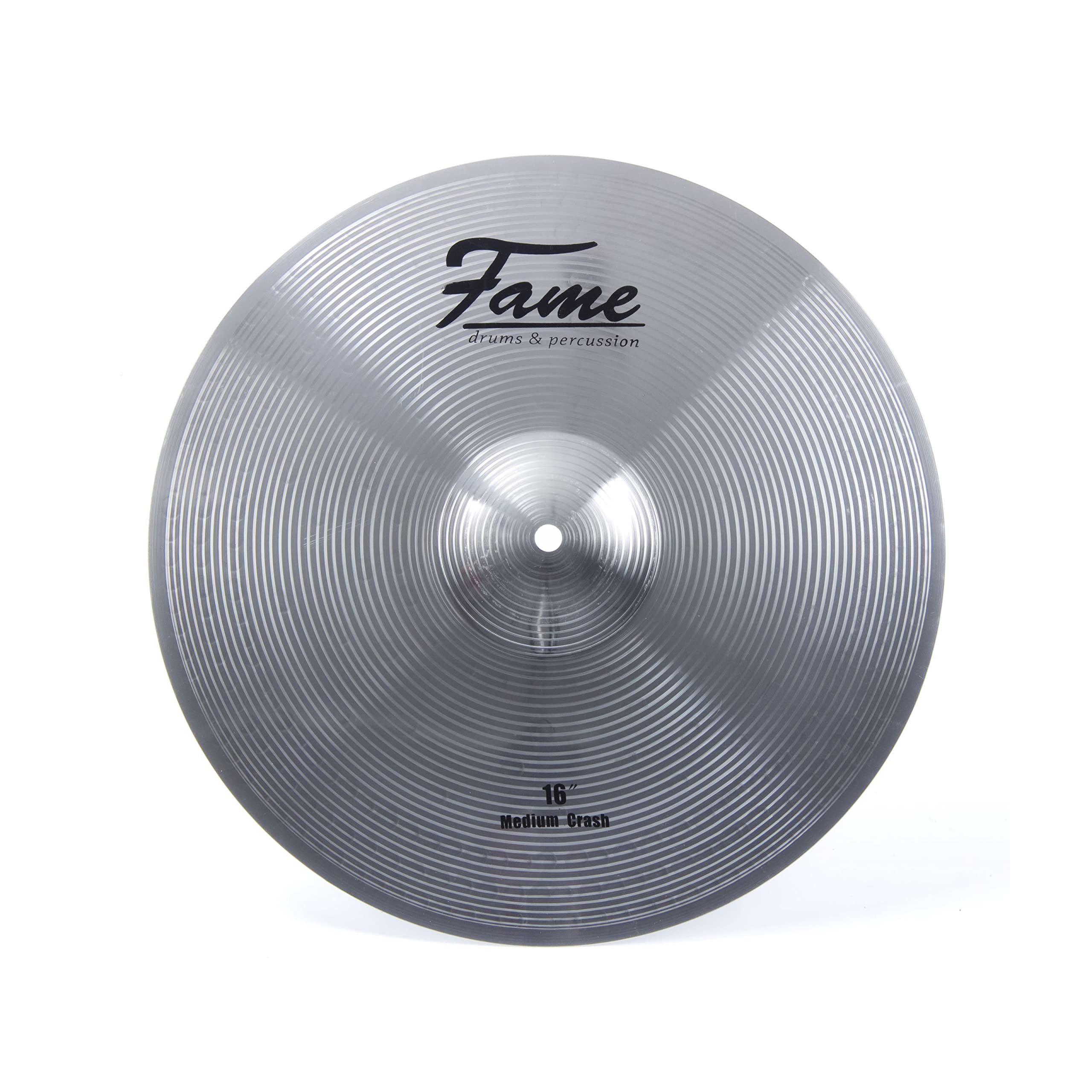 Fame Reflex Crash 16" Becken, Speziallegierung, Robuste Konstruktion, Obertonreicher Klang, Vielschichtiges Frequenzspektrum, Perfektes Preis-Leistungs-Verhältnis, Medium Stärke, Silver Brilliant