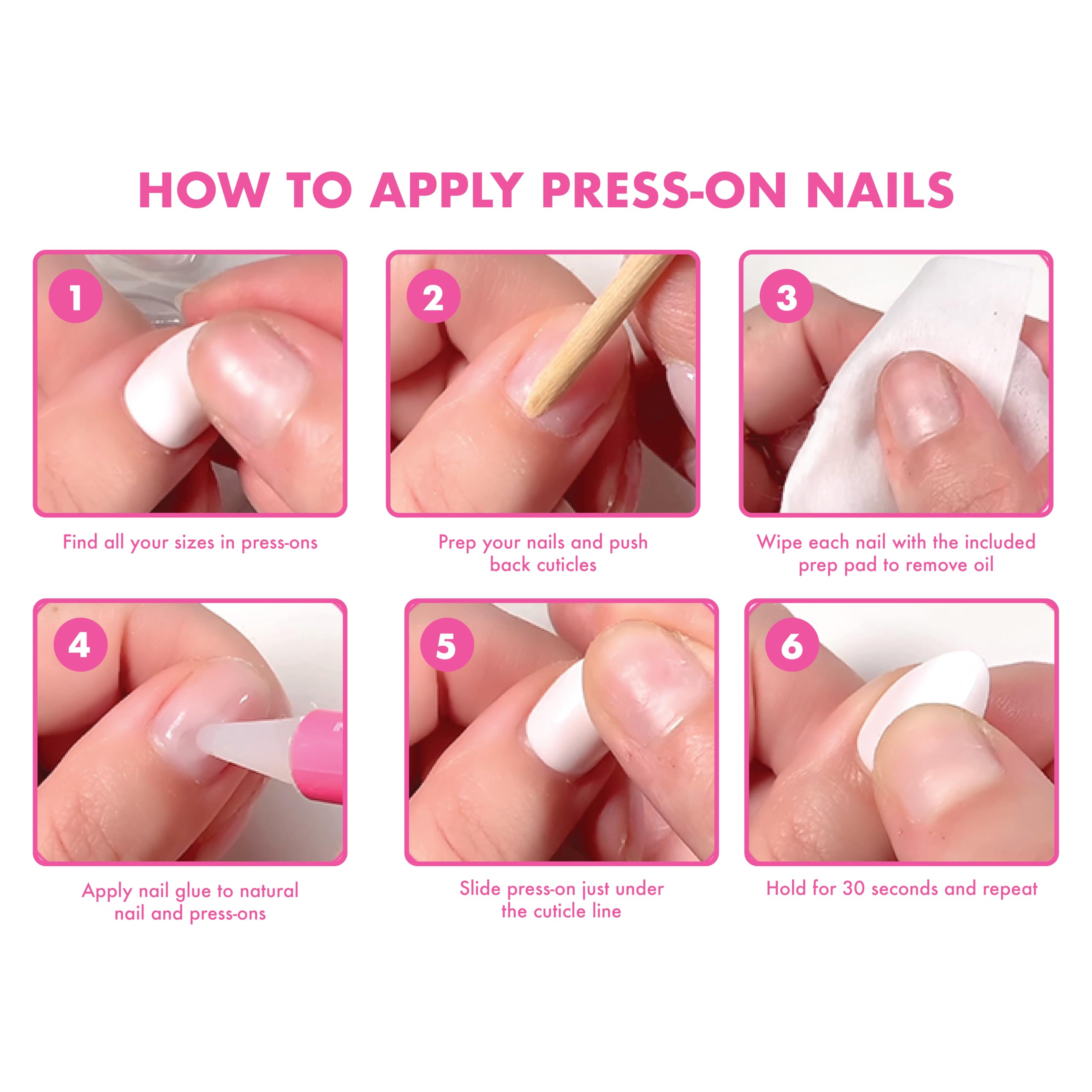 Olive & June Mani Maximalist Instant Press on Nails | (Kleber) Short Mandel | 42 Kunstnägel | Ungiftig, lang anhaltend groß, mutig, wunderschöner, realistischer Look, Salon-Qualität zu Hause
