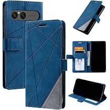 Compatible with Sony Xperia 10 VII Protective Case,Compatible with Sony Xperia 10 VII XQ-FE72 Case Flip Pu Leather Cover Blue