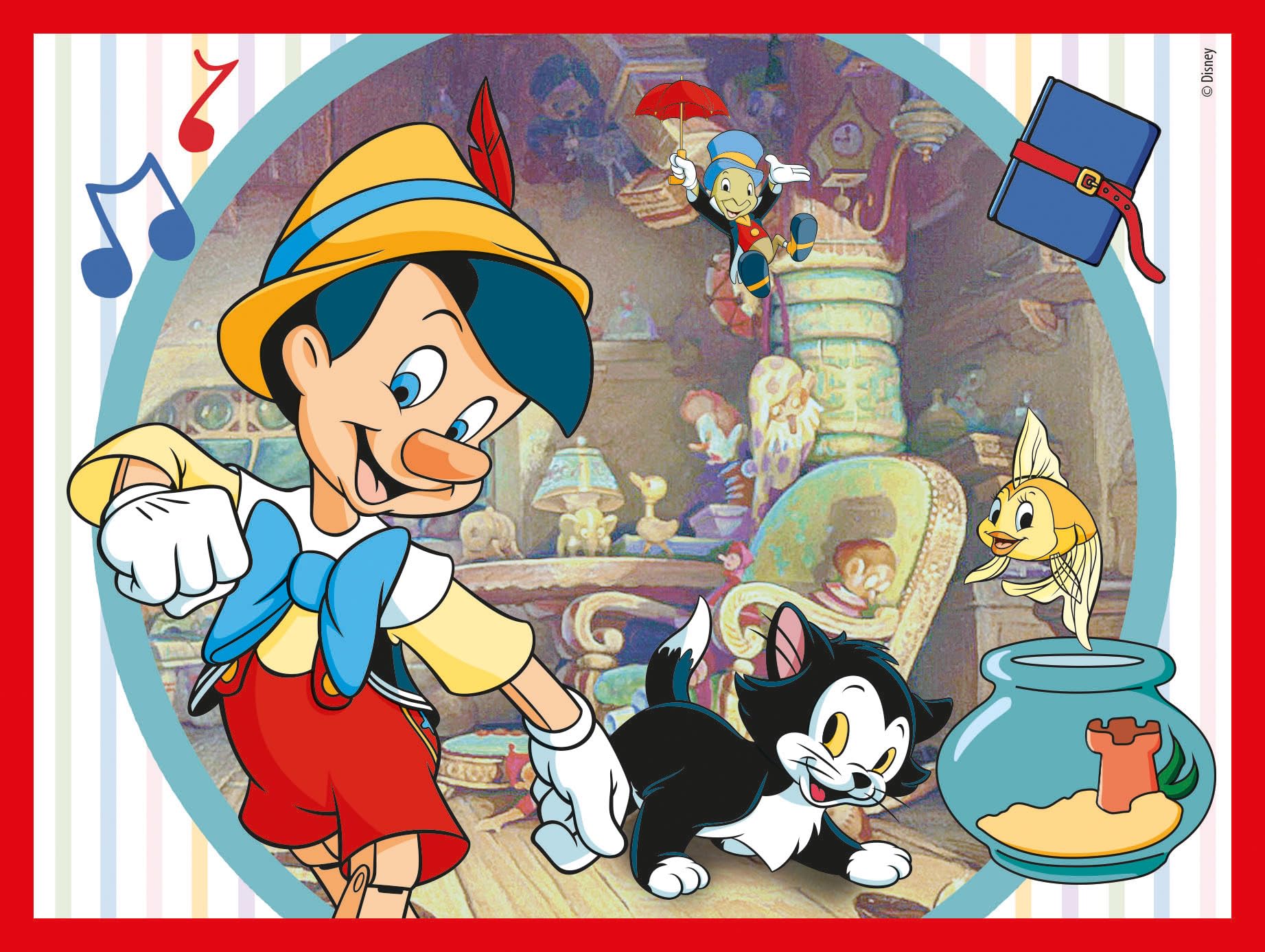 Clementoni Disney Classics 12 Pezzi Bambini 3 Anni Cubi Puzzle Made in Italy Multicolore