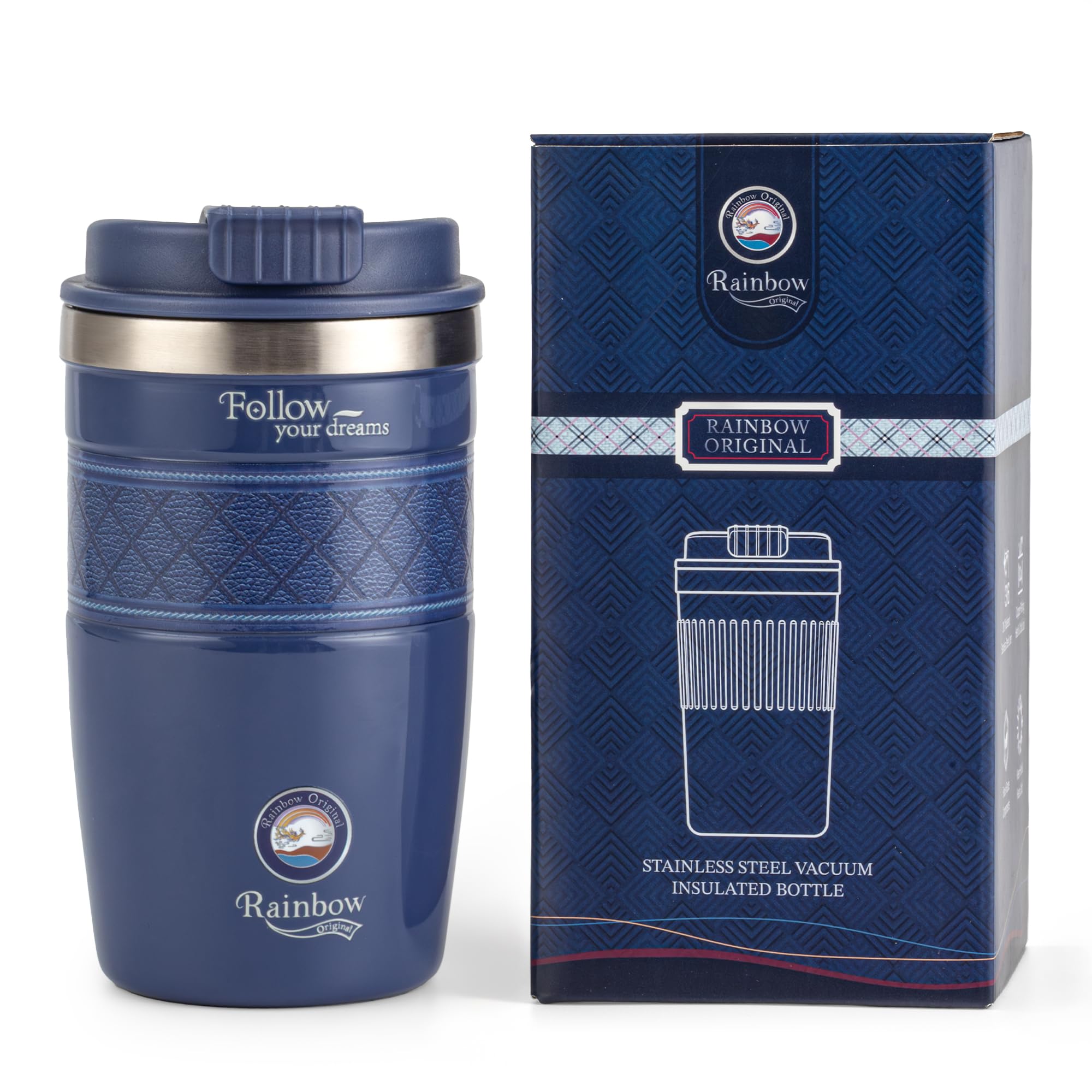 Rainbow Original 380ml Travel Coffee Mug, Leakproof Lid Coffee Tumbler