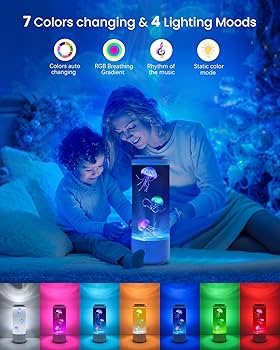 アイシャドウ 106)Ameno Kosame Aquarium Blue Eyesound Jellyfish Lamp Bluetooth Speaker with White Noise