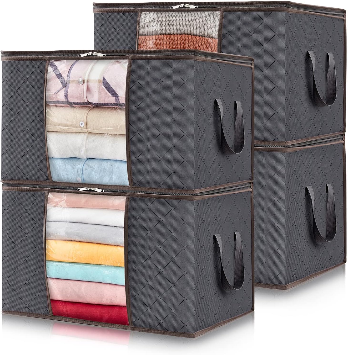 Lifewit 90L Clothes Storage Bags Large Storage Box With Lid Packing