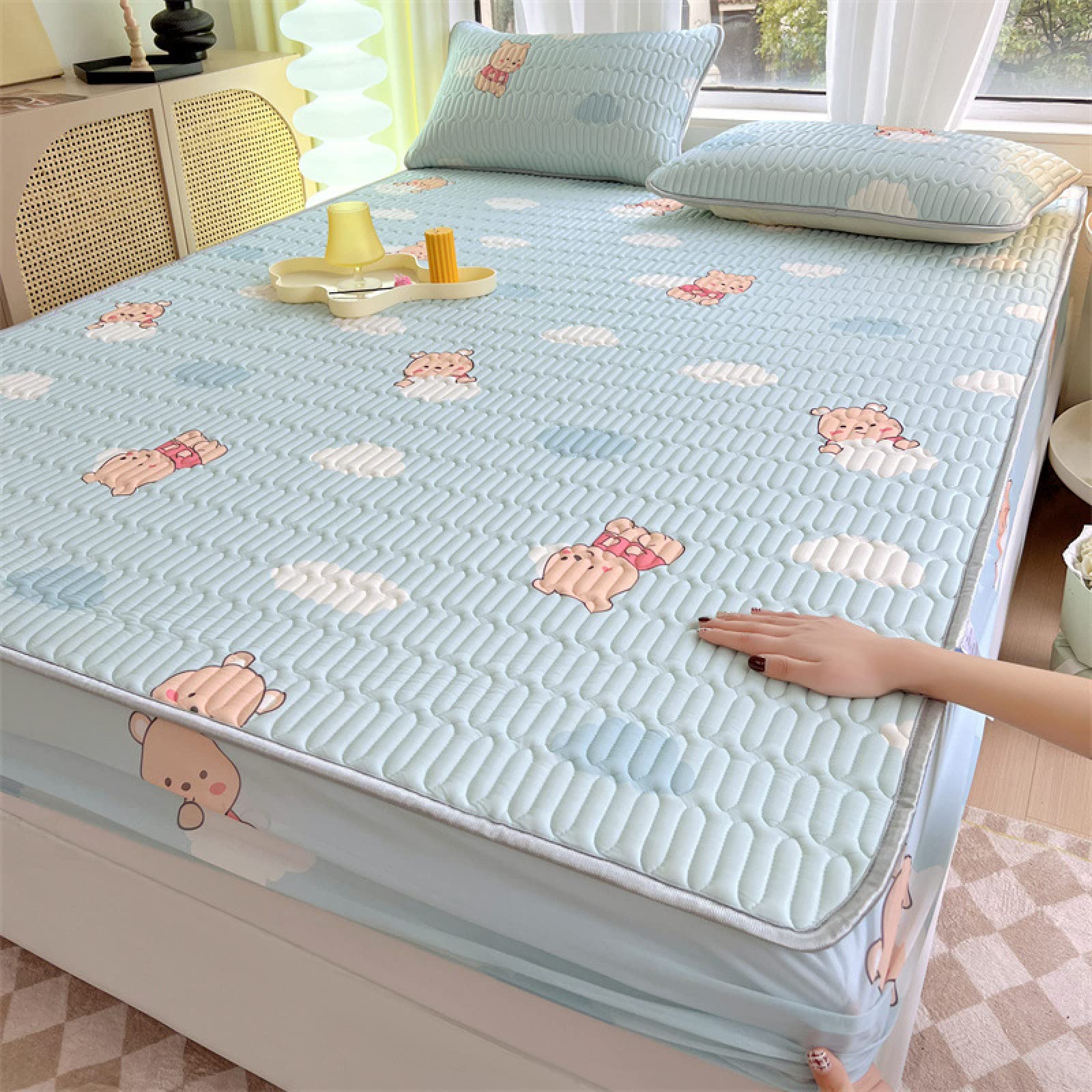 ラテックスフレーム付きベッドカバー Amazon｜Fzigenle ボックスシーツ セミダブル カラーb01 フランネル