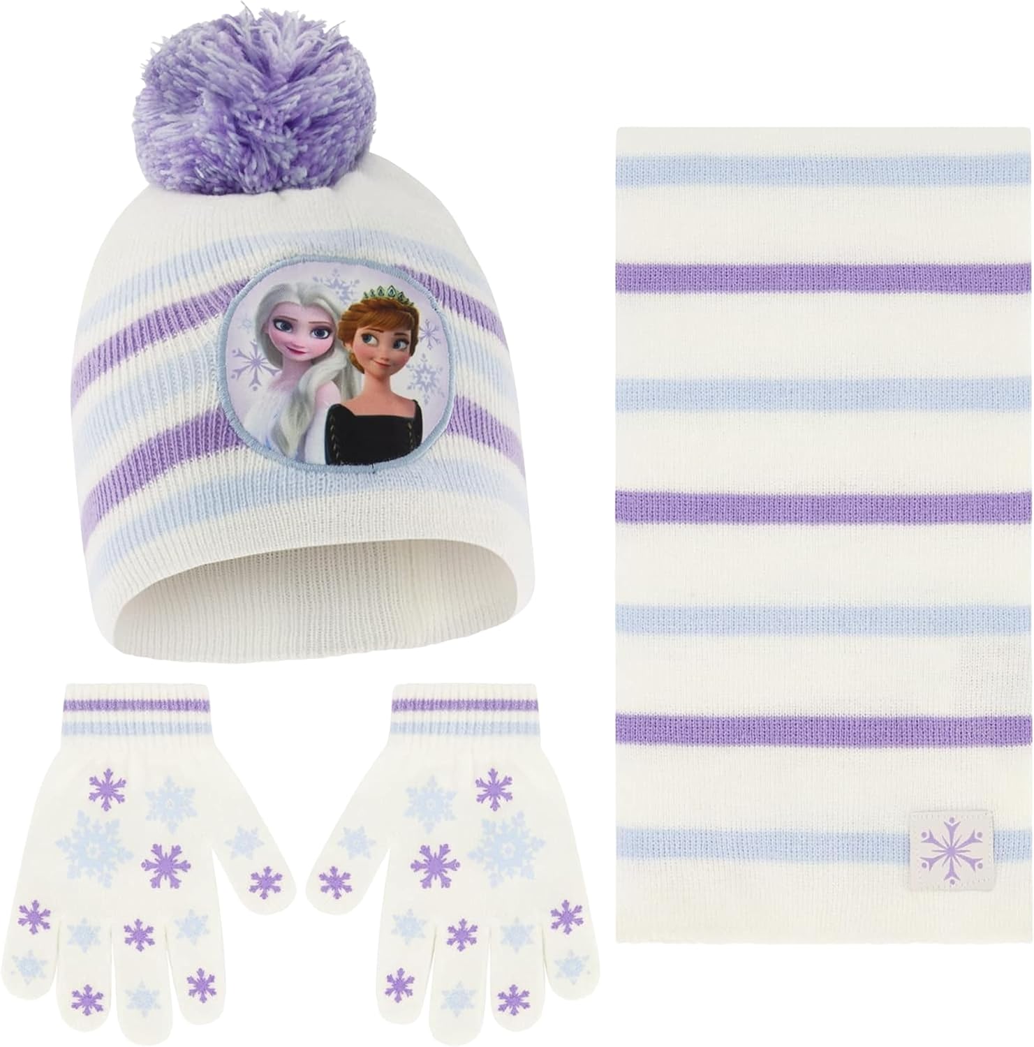 Disney Winter Hat, Scarf, and Kids Gloves Or Toddlers Mittens, Frozen Elsa and Anna Baby Beanie for Girls