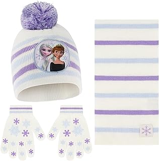 Frozen Girls Toddler Winter, Scarf and Mittens 2-4 Or Frozen Elsa & Anna...