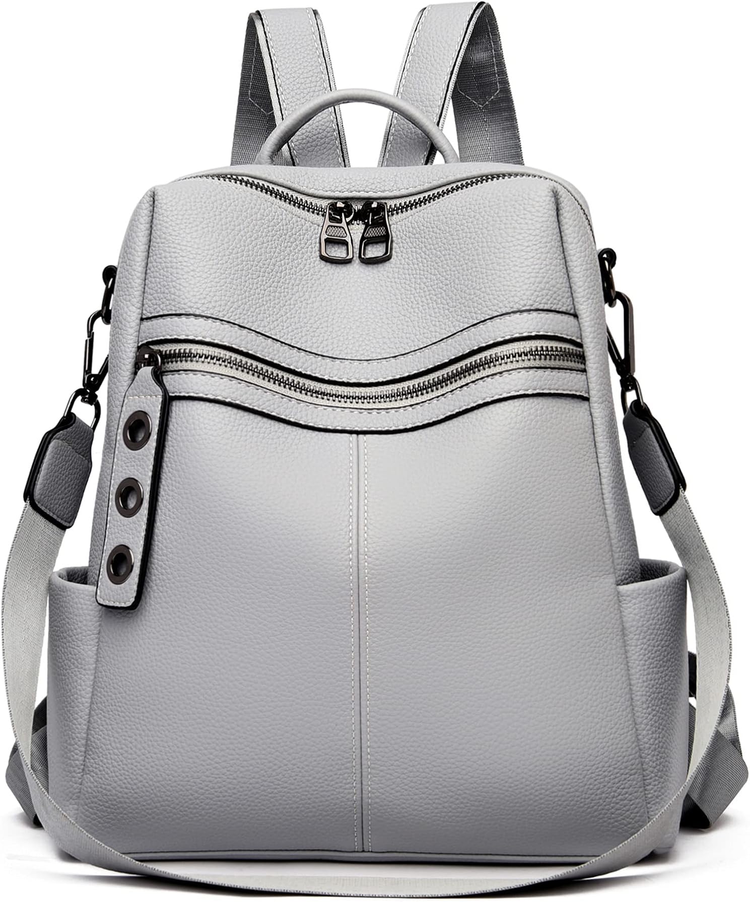 Maxoner Backpack Purse for Women Fashion Genuine Leather Convertible Shoulder Handbag Travel Bag Satchel Rucksack Ladies Bag